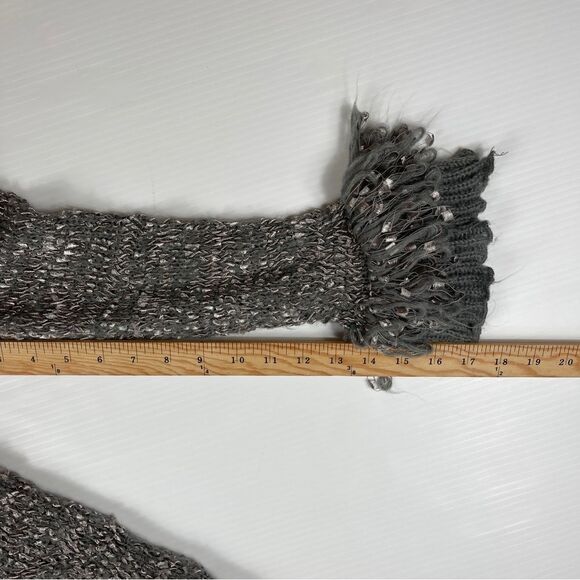 Papillon Vancouver Los Angeles Cardigan Lace Trim Gray Knit Ruffled Women S - Picture 10 of 10